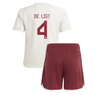 Bayern Munich Matthijs de Ligt #4 Tredje trøje Børn 2023-24 Kortærmet (+ Korte bukser)